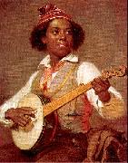 William Sidney Mount Banjo Player oil painting